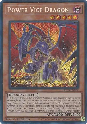 Power Vice Dragon (BLZD-EN002), Blazing Dominion — Yu-Gi-Oh! card price