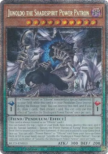 Junoldo the Shadespirit Power Patron (Starlight Rare) (BLZD-EN013), Blazing Dominion — Yu-Gi-Oh! card price