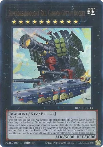 Superdreadnought Rail Cannon Gustav Rocket (BLZD-EN043), Blazing Dominion — Yu-Gi-Oh! card price