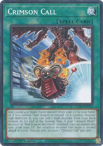 Crimson Call (BLZD-EN052), Blazing Dominion — Yu-Gi-Oh! card price