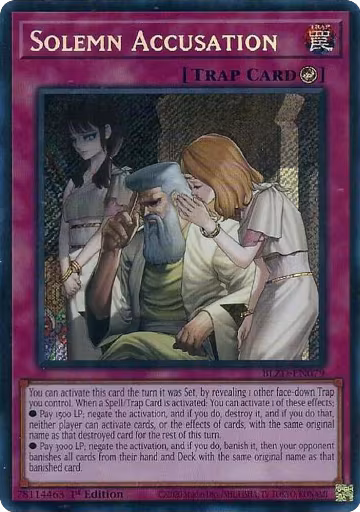 Solemn Accusation (BLZD-EN079), Blazing Dominion — Yu-Gi-Oh! card price