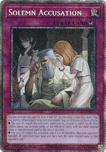 Solemn Accusation (Starlight Rare) (BLZD-EN079) — card price