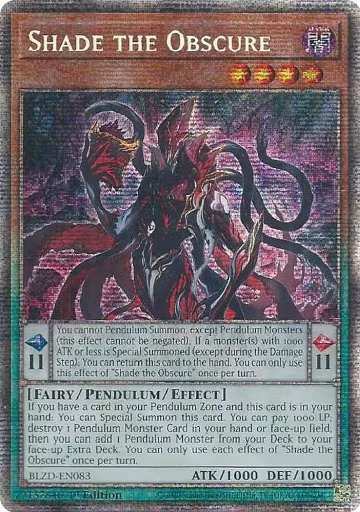 Shade the Obscure (Starlight Rare) (BLZD-EN083), Blazing Dominion — Yu-Gi-Oh! card price