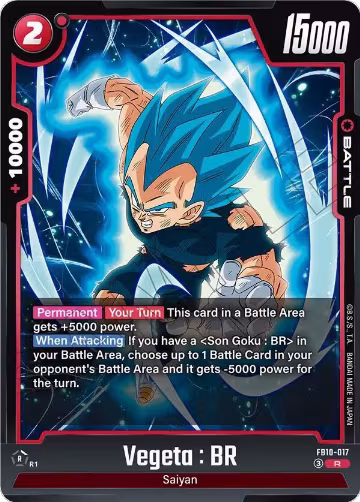 Vegeta : BR (FB10-017), Cross Force — DB Fusion card price