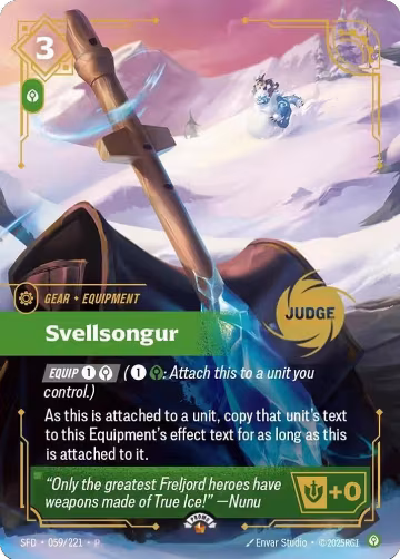 Svellsongur (059/221), Riftbound Judge Promotional Cards — Riftbound card price