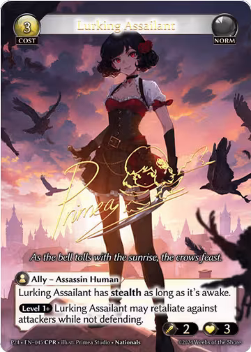 Lurking Assailant (CPR) (045), Promotional Cards — Grand Archive card price