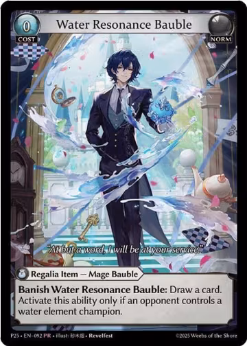 Water Resonance Bauble (092), Promotional Cards — Grand Archive card price