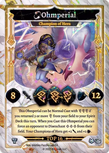 Ohmperial - Champion of Hera (TOP 16) (EOP-P05), Elestrals Premier Packs — Elestrals card price