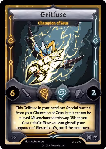Griffuse - Champion of Zeus (SS3-003), Shattered Stars Chapter 3 [SS3] — Elestrals card price