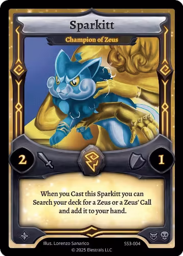 Sparkitt - Champion of Zeus (SS3-004), Shattered Stars Chapter 3 [SS3] — Elestrals card price