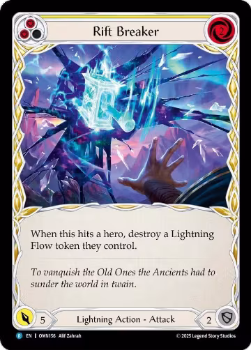 Rift Breaker (Yellow) (OMN156), Omens of the Third Age — Flesh & Blood card price