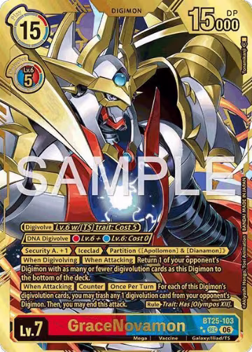 GraceNovamon (Rare Pull) (BT25-103 SEC) — card price