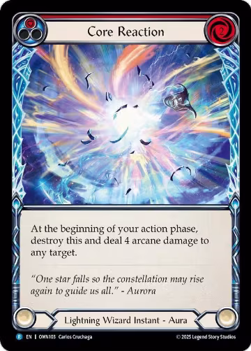 Core Reaction (Red) (OMN103), Omens of the Third Age — Flesh & Blood card price