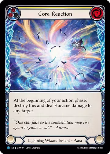 Core Reaction (Yellow) (OMN104), Omens of the Third Age — Flesh & Blood card price