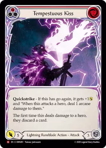 Tempestuous Kiss (OMN051), Omens of the Third Age — Flesh & Blood card price