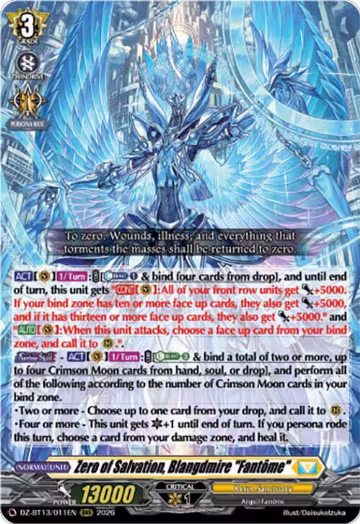 Zero of Salvation, Blangdmire "Fantome" (DZ-BT13/011EN), DZ-BT13: Parallactic Clash — Vanguard card price