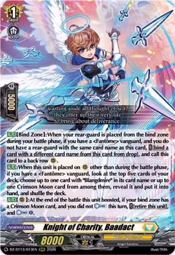 Knight of Charity, Baadact (DZ-BT13/013EN), DZ-BT13: Parallactic Clash — Vanguard card price