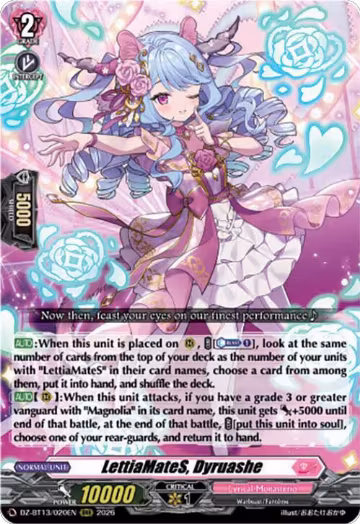 LettiaMateS, Dyruashe (DZ-BT13/020EN), DZ-BT13: Parallactic Clash — Vanguard card price