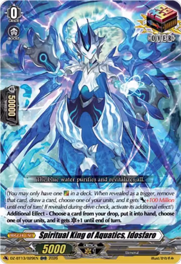 Spiritual King of Aquatics, Idosfaro (DZ-BT13/029EN), DZ-BT13: Parallactic Clash — Vanguard card price