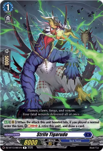 Strife Tigarudo (DZ-BT13/081EN), DZ-BT13: Parallactic Clash — Vanguard card price