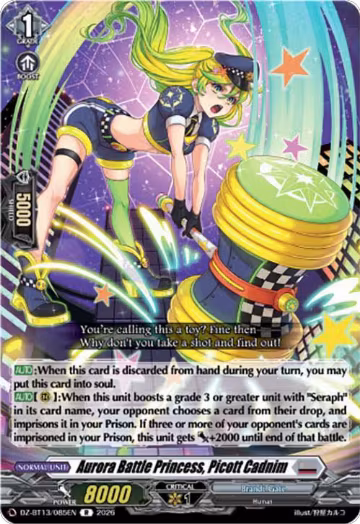 Aurora Battle Princess, Picott Cadnim (DZ-BT13/085EN), DZ-BT13: Parallactic Clash — Vanguard card price