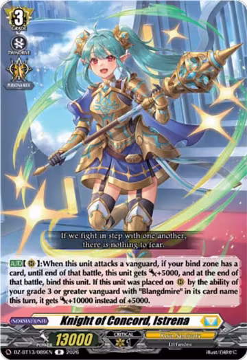 Knight of Concord, Istrena (DZ-BT13/089EN), DZ-BT13: Parallactic Clash — Vanguard card price