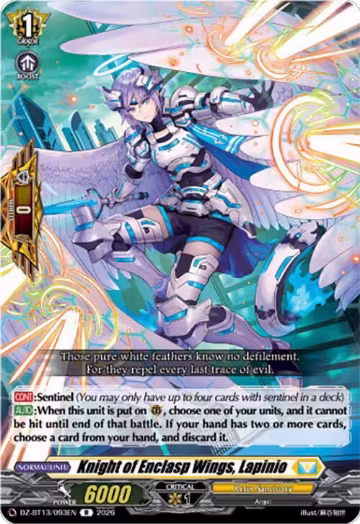 Knight of Enclasp Wings, Lapinio (DZ-BT13/093EN), DZ-BT13: Parallactic Clash — Vanguard card price