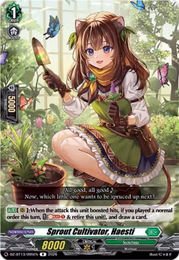 Sprout Cultivator, Haesti (DZ-BT13/095EN), DZ-BT13: Parallactic Clash — Vanguard card price