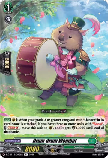 Drum-drum Wombat (DZ-BT13/096EN), DZ-BT13: Parallactic Clash — Vanguard card price