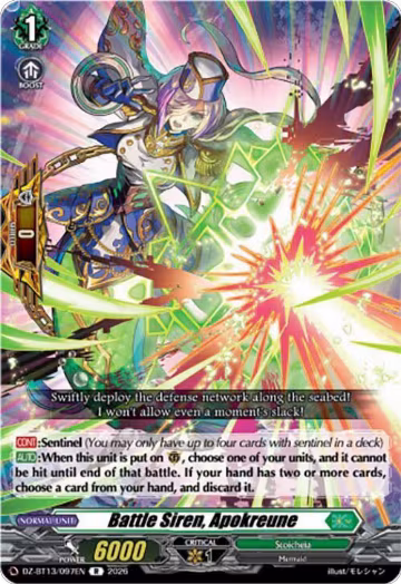 Battle Siren, Apokreune (DZ-BT13/097EN), DZ-BT13: Parallactic Clash — Vanguard card price