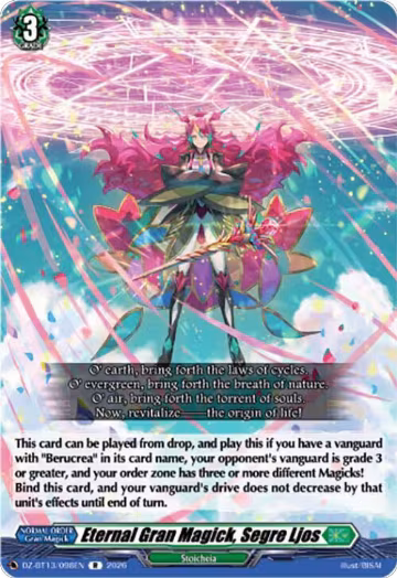 Eternal Gran Magick, Segre Ljos (DZ-BT13/098EN), DZ-BT13: Parallactic Clash — Vanguard card price