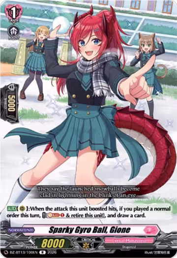 Sparky Gyro Ball, Gione (DZ-BT13/100EN), DZ-BT13: Parallactic Clash — Vanguard card price