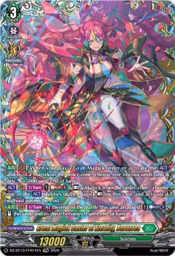 Great Magick Caster of Eternity, Berucrea (FFR) (DZ-BT13/FFR14EN), DZ-BT13: Parallactic Clash — Vanguard card price