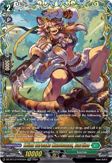 Wind Streaks Huntsman, Gartise (FFR) (DZ-BT13/FFR15EN), DZ-BT13: Parallactic Clash — Vanguard card price