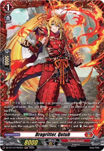 Dragritter, Qutub (FR) (DZ-BT13/FR03EN), DZ-BT13: Parallactic Clash — Vanguard card price