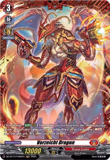 Vorzeicht Dragon (FR) (DZ-BT13/FR05EN), DZ-BT13: Parallactic Clash — Vanguard card price