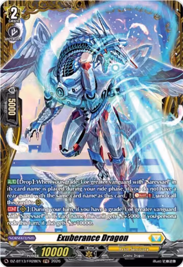 Exuberance Dragon (FR) (DZ-BT13/FR28EN), DZ-BT13: Parallactic Clash — Vanguard card price