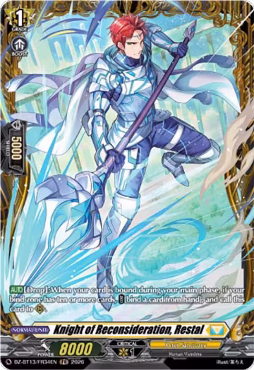 Knight of Reconsideration, Restal (FR) (DZ-BT13/FR34EN), DZ-BT13: Parallactic Clash — Vanguard card price
