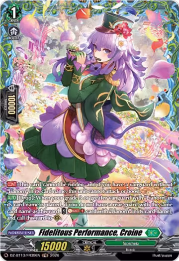 Fidelitous Performance, Croine (FR) (DZ-BT13/FR39EN), DZ-BT13: Parallactic Clash — Vanguard card price