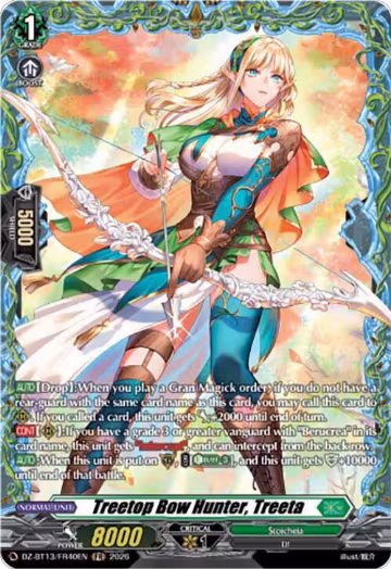Treetop Bow Hunter, Treeta (FR) (DZ-BT13/FR40EN), DZ-BT13: Parallactic Clash — Vanguard card price