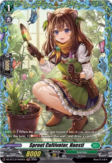 Sprout Cultivator, Haesti (FR) (DZ-BT13/FR42EN), DZ-BT13: Parallactic Clash — Vanguard card price