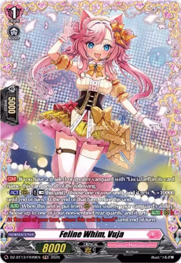 Feline Whim, Vuja (FR) (DZ-BT13/FR49EN), DZ-BT13: Parallactic Clash — Vanguard card price