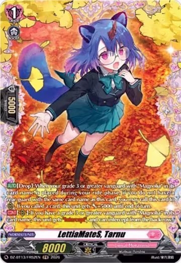 LettiaMateS, Tarnu (FR) (DZ-BT13/FR52EN), DZ-BT13: Parallactic Clash — Vanguard card price