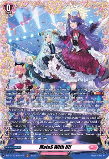 MateS With U!! (FR) (DZ-BT13/FR54EN), DZ-BT13: Parallactic Clash — Vanguard card price