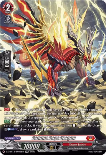 Gamma Rays Dragon (SR) (DZ-BT13/SR02EN), DZ-BT13: Parallactic Clash — Vanguard card price
