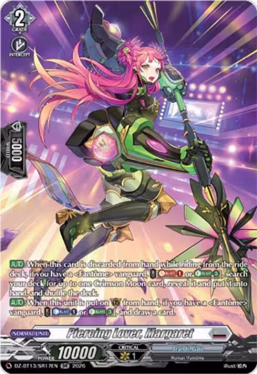 Piercing Lover, Margaret (SR) (DZ-BT13/SR17EN), DZ-BT13: Parallactic Clash — Vanguard card price