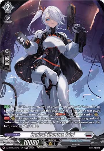 Logical Shooter, Erlei (SR) (DZ-BT13/SR21EN), DZ-BT13: Parallactic Clash — Vanguard card price