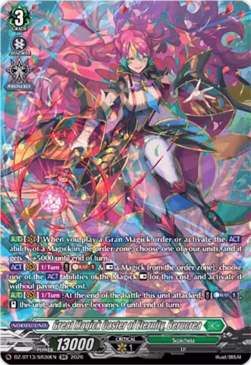 Great Magick Caster of Eternity, Berucrea (SR) (DZ-BT13/SR30EN), DZ-BT13: Parallactic Clash — Vanguard card price