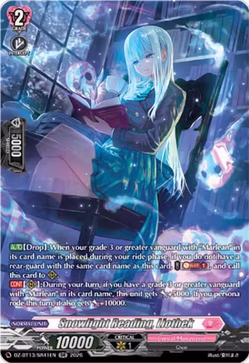 Snowlight Reading, Liothek (SR) (DZ-BT13/SR41EN), DZ-BT13: Parallactic Clash — Vanguard card price