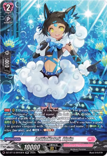 LettiaMateS, Alpin (SR) (DZ-BT13/SR43EN), DZ-BT13: Parallactic Clash — Vanguard card price